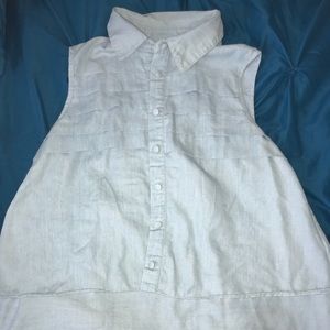 Sleeveless Summer button up shirt
